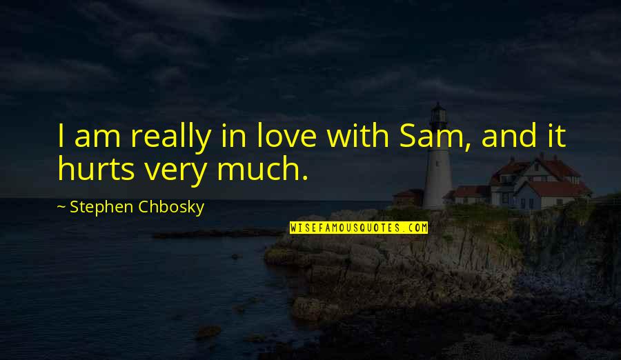 It Hurts Love Quotes By Stephen Chbosky: I am really in love with Sam, and