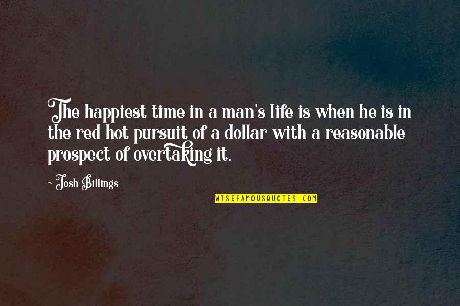 It Is Hot Quotes By Josh Billings: The happiest time in a man's life is