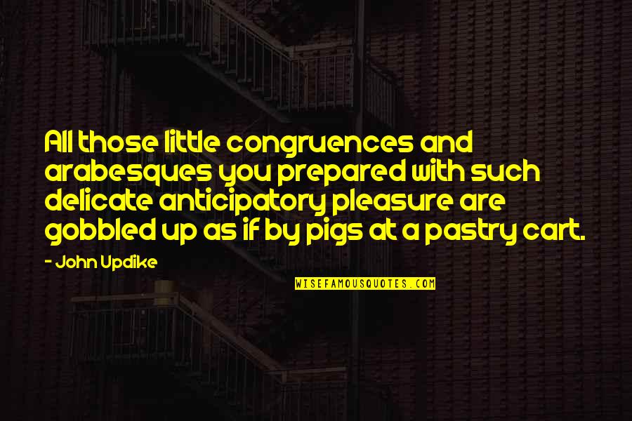 It Is My Pleasure Quotes By John Updike: All those little congruences and arabesques you prepared