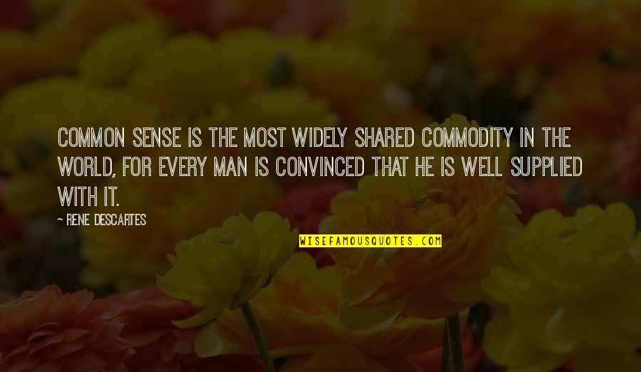 It Is Well Quotes By Rene Descartes: Common sense is the most widely shared commodity