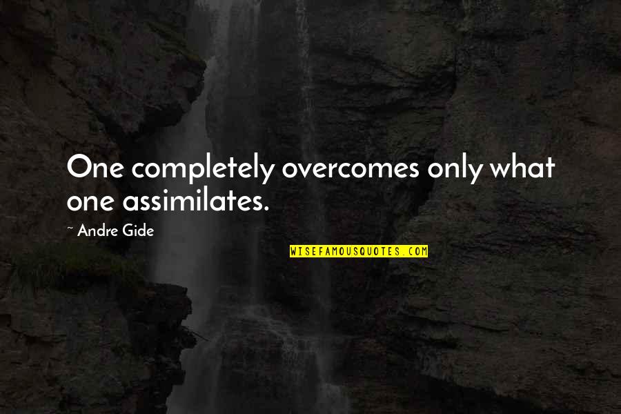 It Is What It Is Acceptance Of What Is Quotes By Andre Gide: One completely overcomes only what one assimilates.