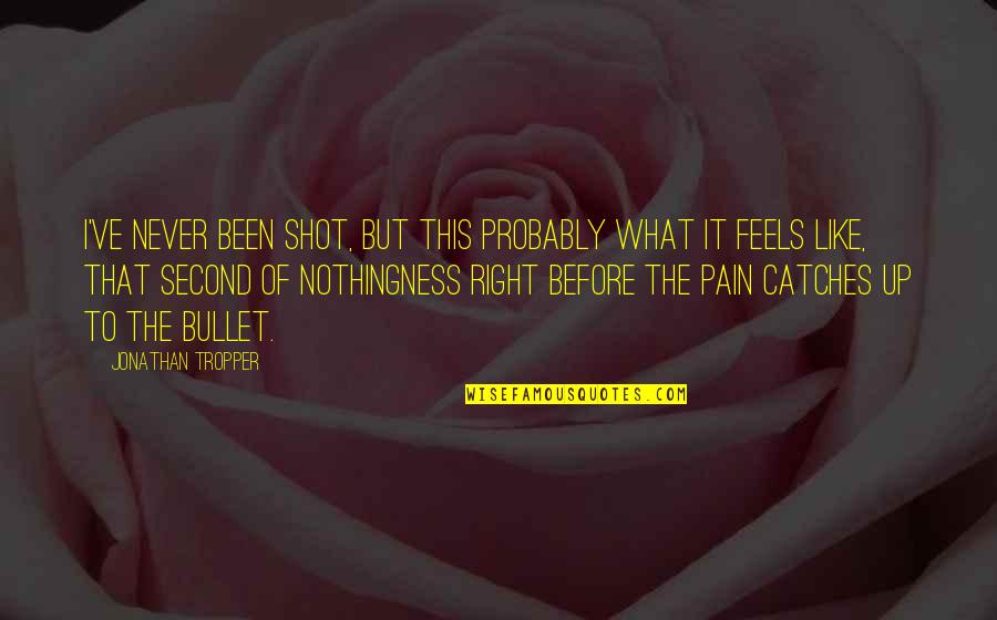 It Just Feels Right Quotes By Jonathan Tropper: I've never been shot, but this probably what