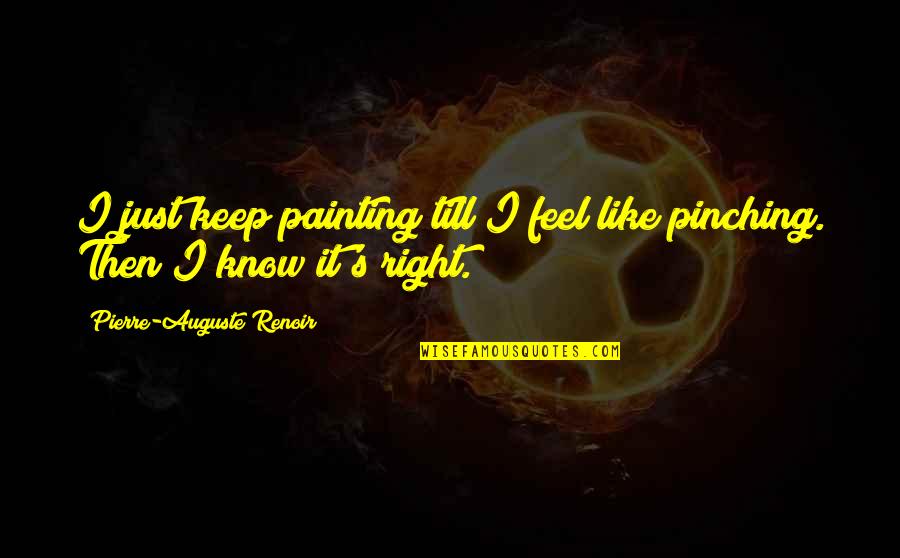 It Just Feels Right Quotes By Pierre-Auguste Renoir: I just keep painting till I feel like
