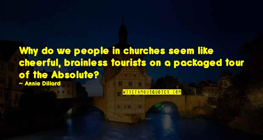 It May Be Tough Quotes By Annie Dillard: Why do we people in churches seem like It May Be Tough Quotes By Annie Dillard: Why do we people in churches seem like