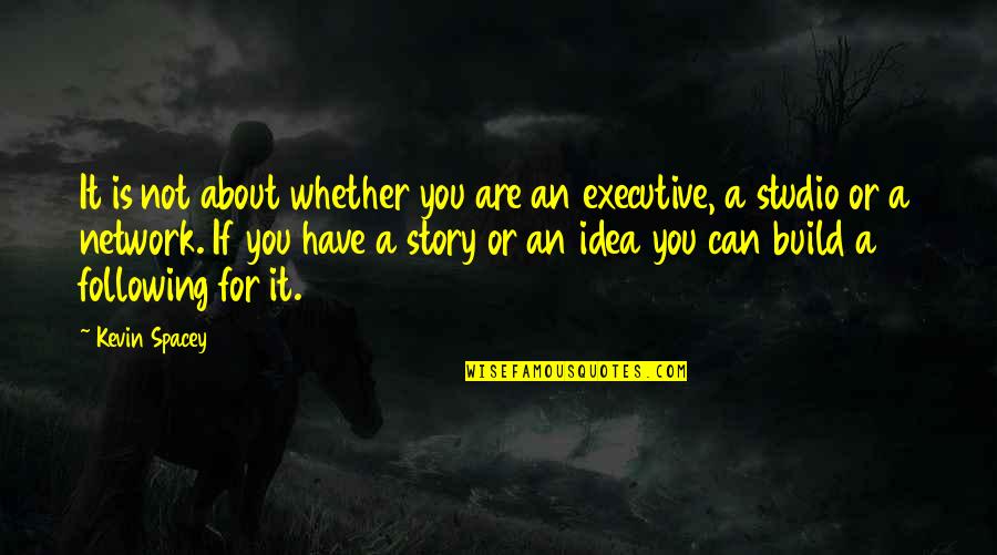 It Not About You Quotes By Kevin Spacey: It is not about whether you are an