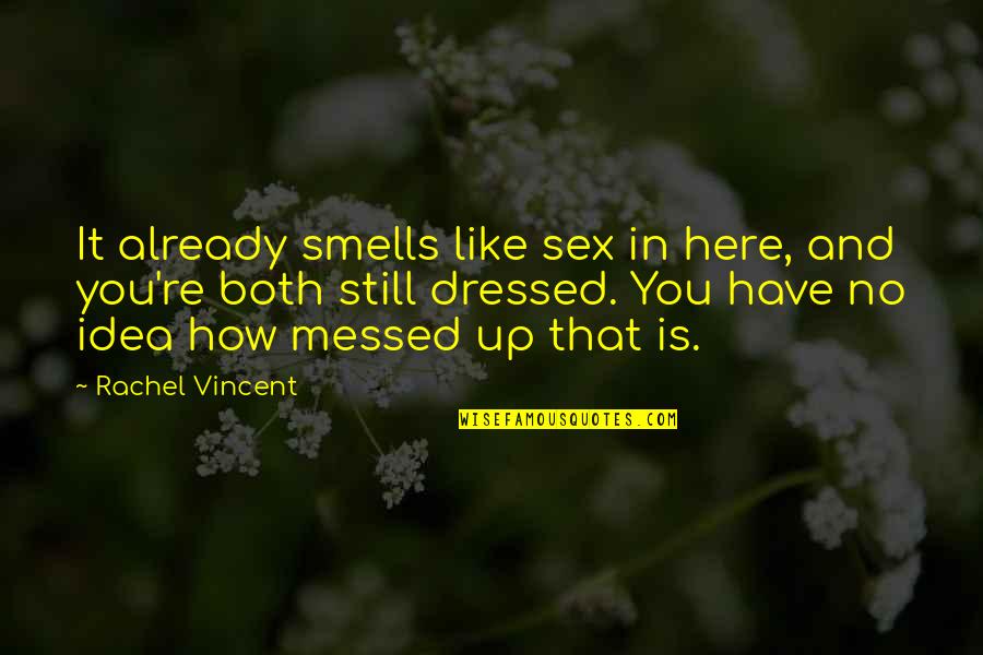It Smells Like Quotes By Rachel Vincent: It already smells like sex in here, and