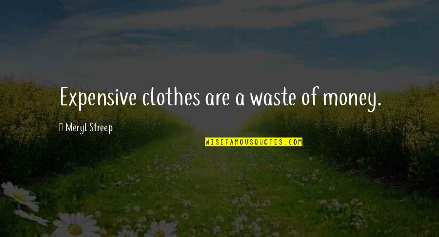 It Was Nice Meeting You Quotes By Meryl Streep: Expensive clothes are a waste of money.