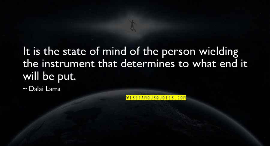 It Will End Quotes By Dalai Lama: It is the state of mind of the