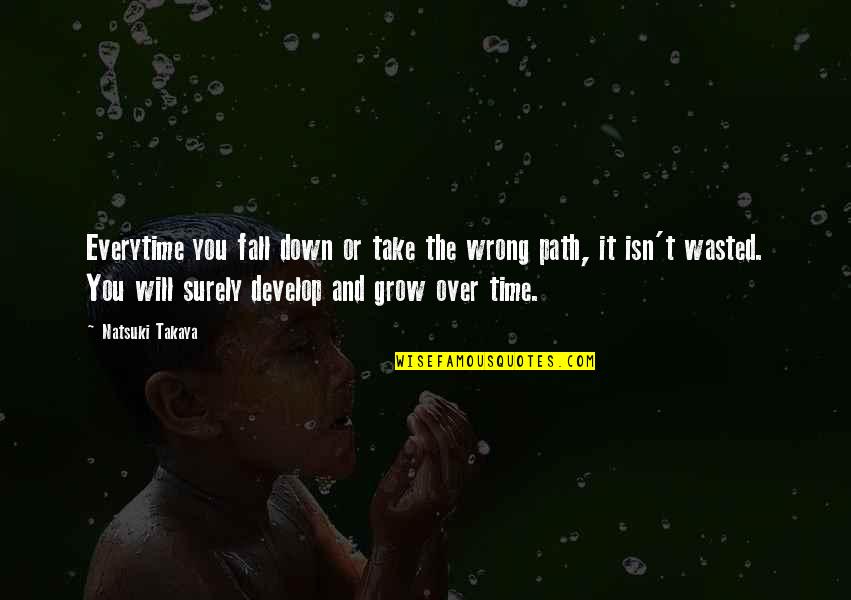 It Will Grow Quotes By Natsuki Takaya: Everytime you fall down or take the wrong