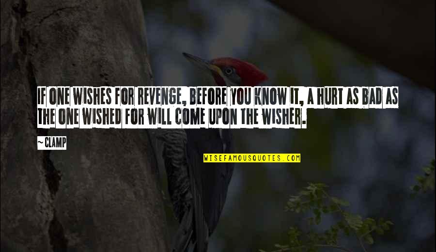 It Will Hurt Quotes By CLAMP: If one wishes for revenge, before you know