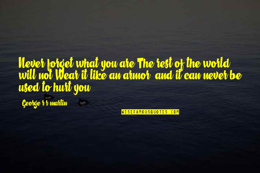It Will Hurt Quotes By George R R Martin: Never forget what you are.The rest of the It Will Hurt Quotes By George R R Martin: Never forget what you are.The rest of the