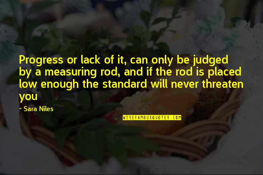 It Will Never Be Quotes By Sara Niles: Progress or lack of it, can only be It Will Never Be Quotes By Sara Niles: Progress or lack of it, can only be