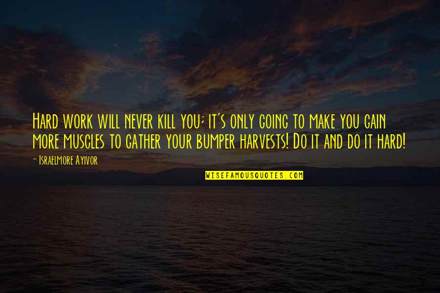 It Will Never Work Out Quotes By Israelmore Ayivor: Hard work will never kill you; it's only