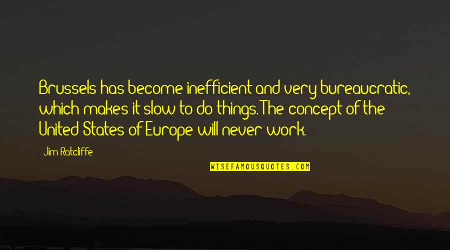 It Will Never Work Quotes By Jim Ratcliffe: Brussels has become inefficient and very bureaucratic, which