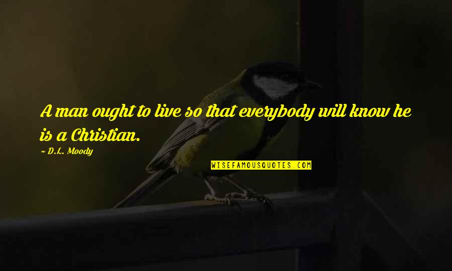 It Will Ok Quotes By D.L. Moody: A man ought to live so that everybody
