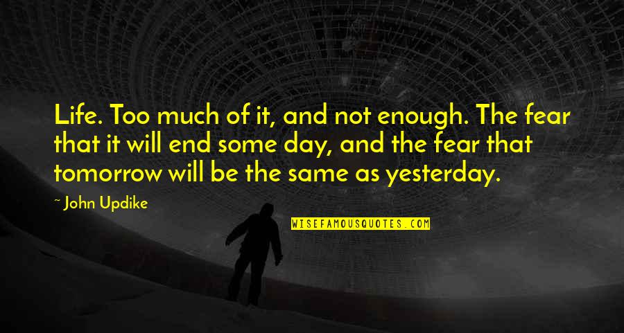 It Will Work Out In The End Quotes By John Updike: Life. Too much of it, and not enough.