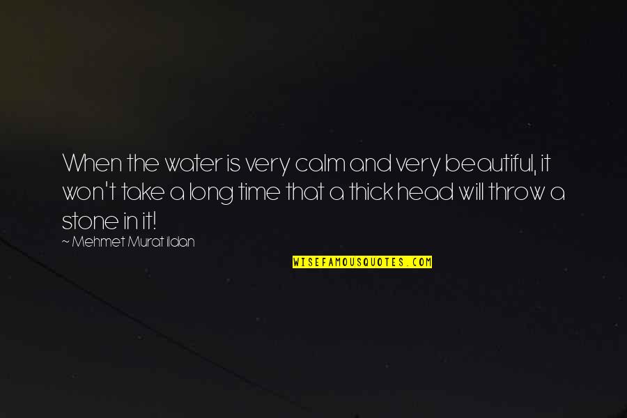 It Won't Be Long Quotes By Mehmet Murat Ildan: When the water is very calm and very