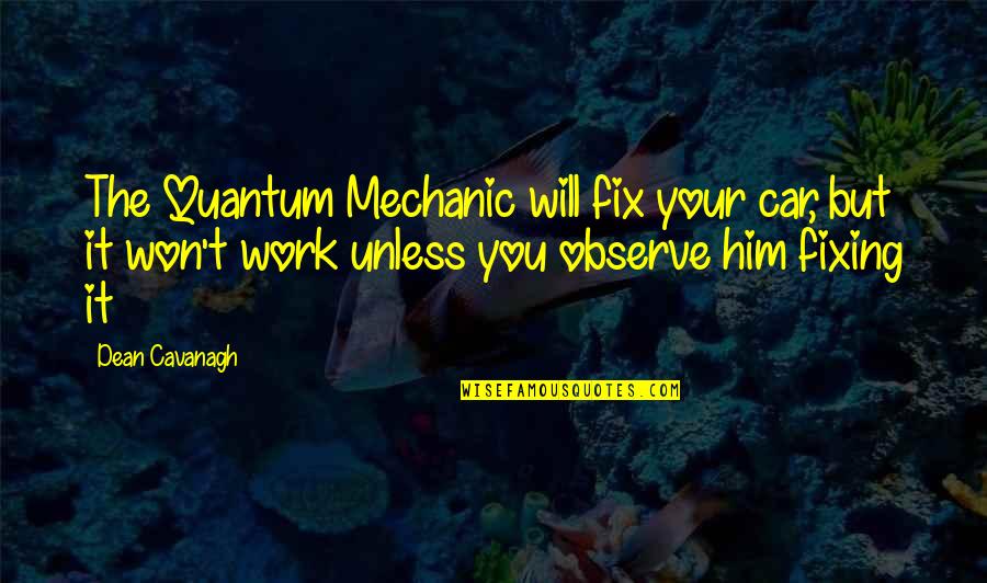 It Won't Work Quotes By Dean Cavanagh: The Quantum Mechanic will fix your car, but