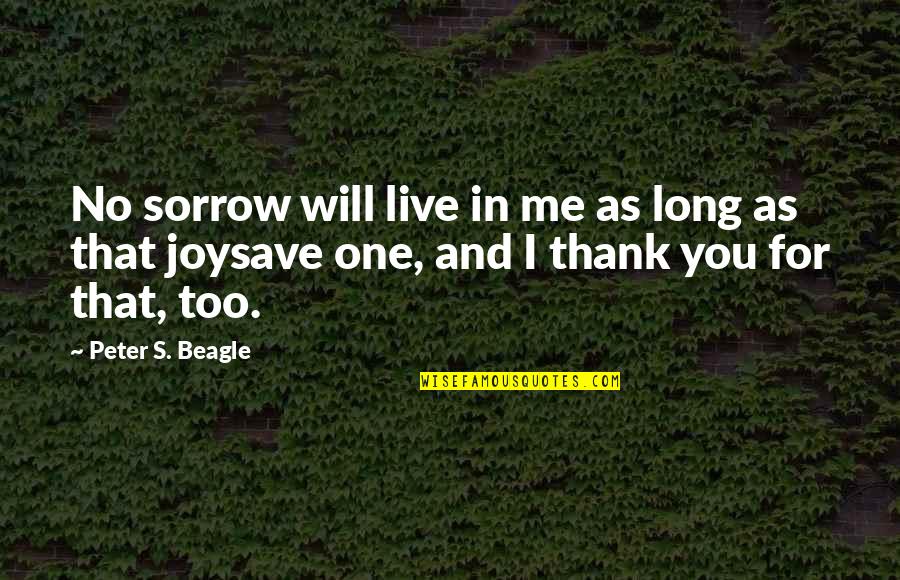 Itagua Melli Quotes By Peter S. Beagle: No sorrow will live in me as long