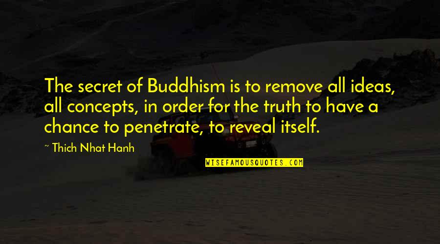 Itches And Burs Quotes By Thich Nhat Hanh: The secret of Buddhism is to remove all Itches And Burs Quotes By Thich Nhat Hanh: The secret of Buddhism is to remove all