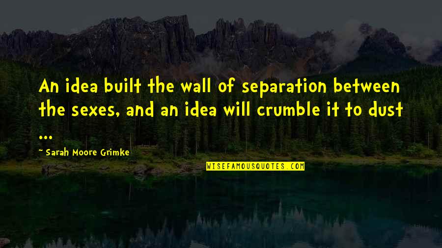 Iterated Elimination Quotes By Sarah Moore Grimke: An idea built the wall of separation between