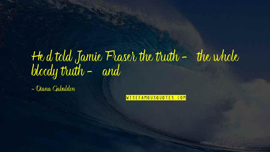 Itleaders Quotes By Diana Gabaldon: He'd told Jamie Fraser the truth - the