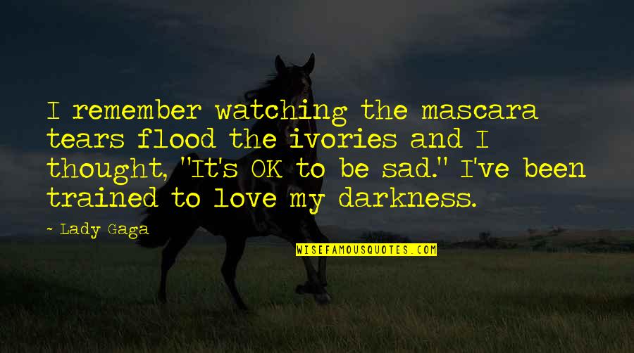 It'll Be Ok Quotes By Lady Gaga: I remember watching the mascara tears flood the