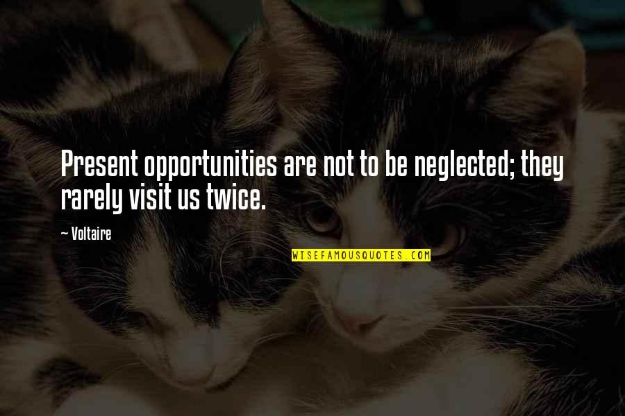 Itohan Okundaye Quotes By Voltaire: Present opportunities are not to be neglected; they