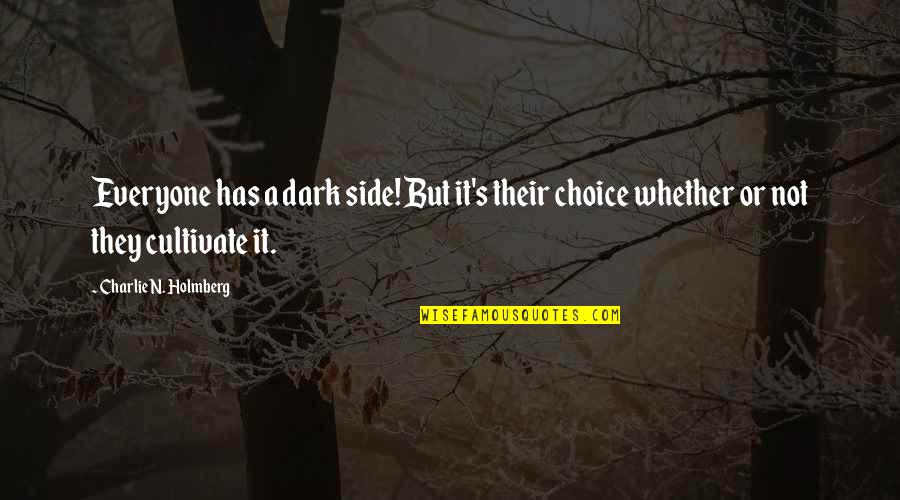 It's A Choice Quotes By Charlie N. Holmberg: Everyone has a dark side! But it's their