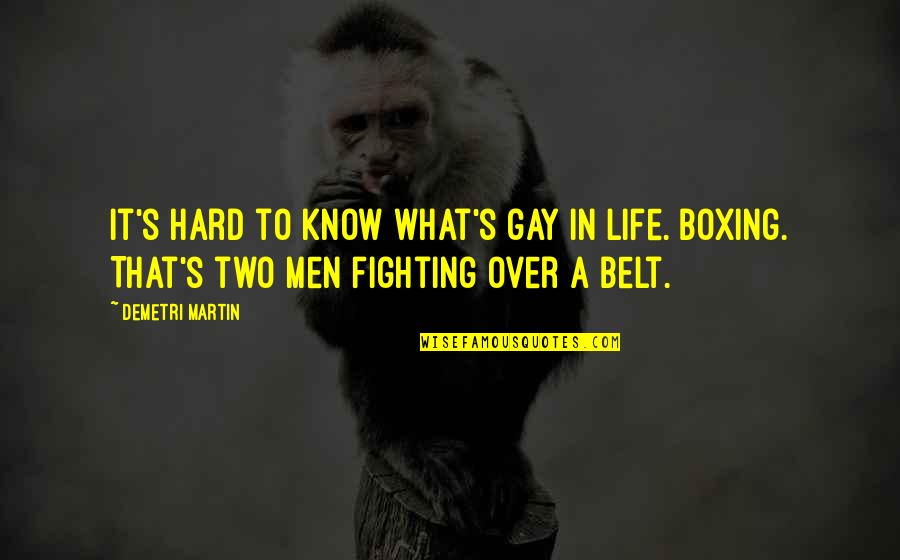 It's A Hard Life Quotes By Demetri Martin: It's hard to know what's gay in life.