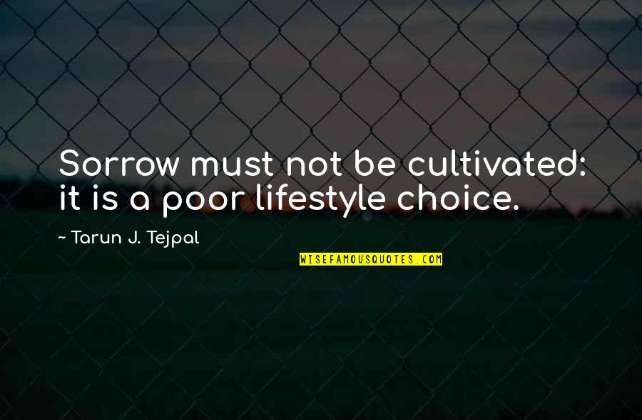 It's A Lifestyle Quotes By Tarun J. Tejpal: Sorrow must not be cultivated: it is a