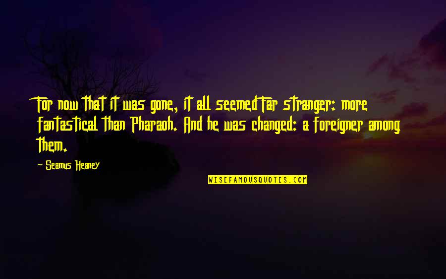 It's All Gone Now Quotes By Seamus Heaney: For now that it was gone, it all