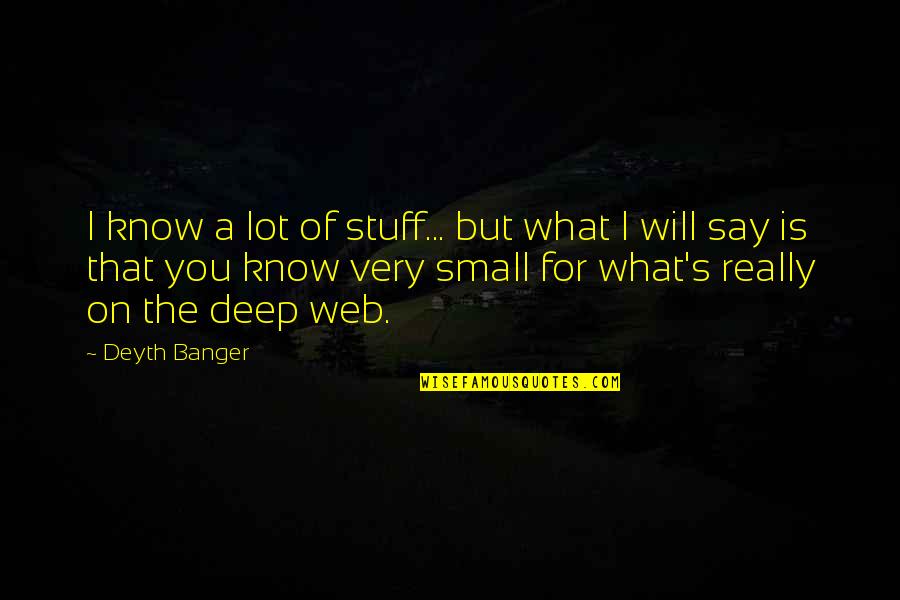 It's All Small Stuff Quotes By Deyth Banger: I know a lot of stuff... but what