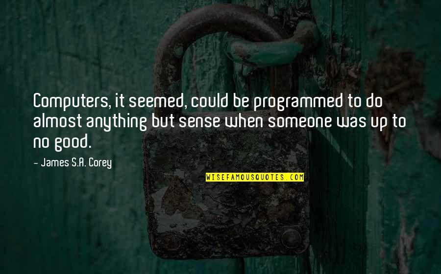 It's Been A Year Since Quotes By James S.A. Corey: Computers, it seemed, could be programmed to do