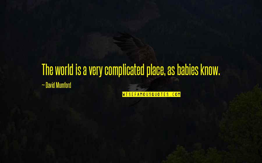 Its Complicated Quotes By David Mumford: The world is a very complicated place, as