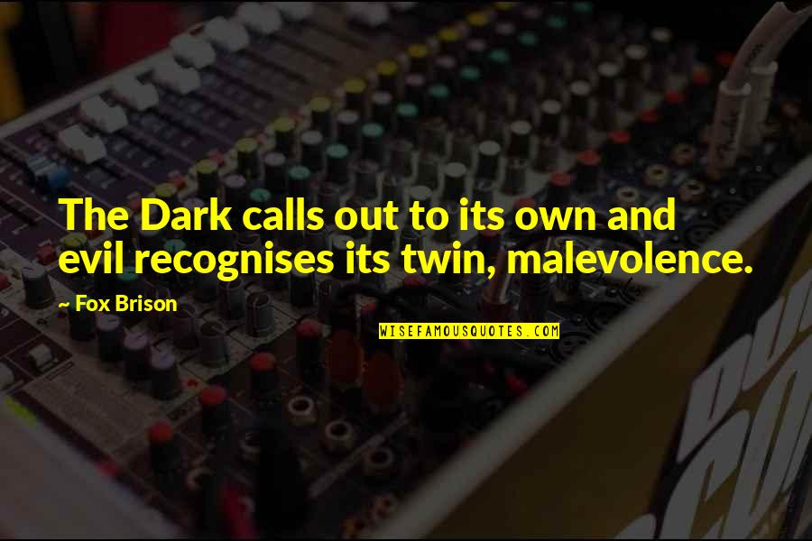 Its Dark Quotes By Fox Brison: The Dark calls out to its own and
