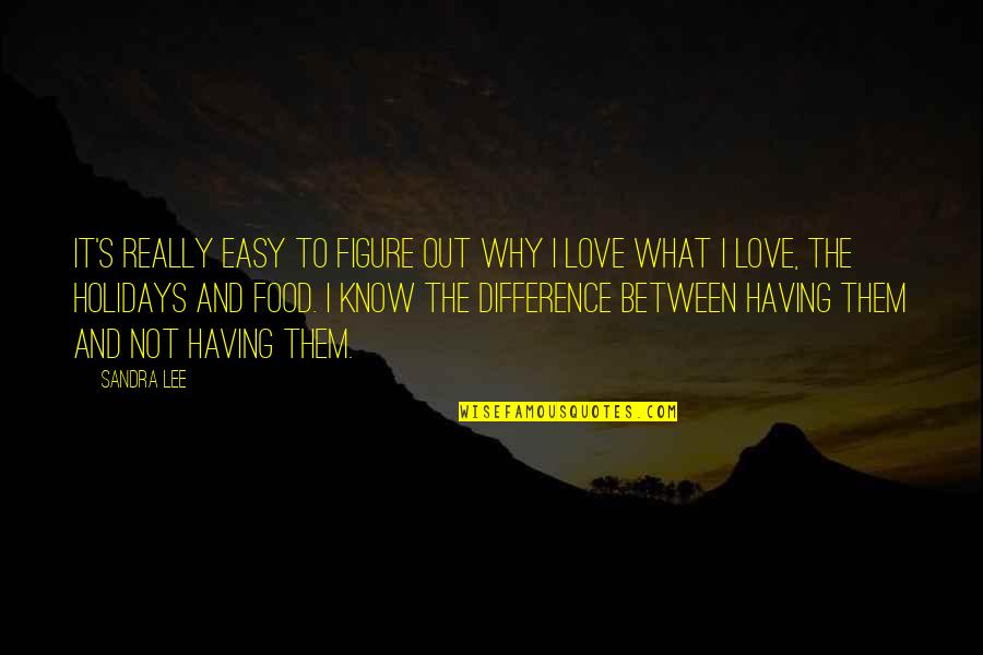It's Easy To Love Quotes By Sandra Lee: It's really easy to figure out why I It's Easy To Love Quotes By Sandra Lee: It's really easy to figure out why I