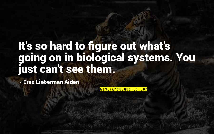 It's Hard To See You Quotes By Erez Lieberman Aiden: It's so hard to figure out what's going