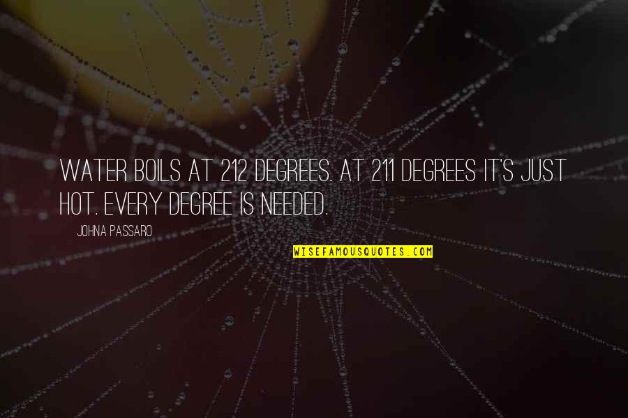 It's Just Life Quotes By JohnA Passaro: Water boils at 212 degrees. At 211 degrees It's Just Life Quotes By JohnA Passaro: Water boils at 212 degrees. At 211 degrees