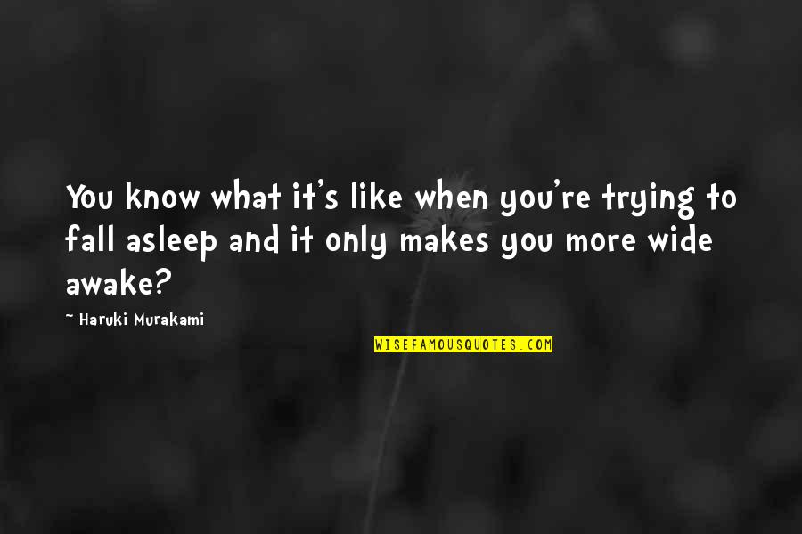 It's Like Trying To Quotes By Haruki Murakami: You know what it's like when you're trying It's Like Trying To Quotes By Haruki Murakami: You know what it's like when you're trying