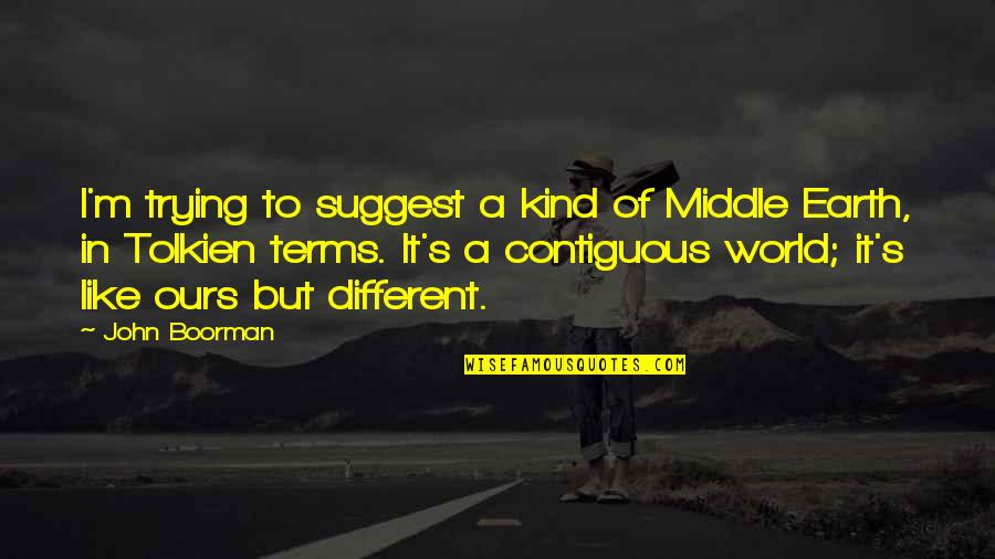 It's Like Trying To Quotes By John Boorman: I'm trying to suggest a kind of Middle It's Like Trying To Quotes By John Boorman: I'm trying to suggest a kind of Middle