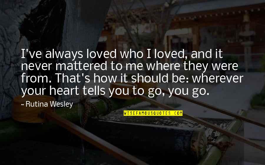 It's Me And You Quotes By Rutina Wesley: I've always loved who I loved, and it