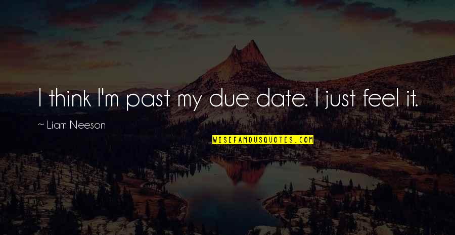 Its My Due Date Quotes By Liam Neeson: I think I'm past my due date. I