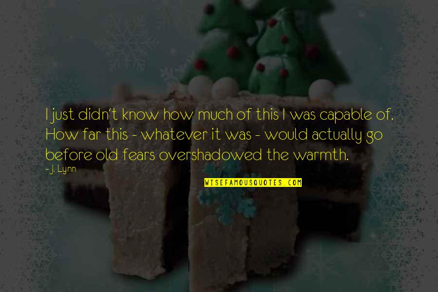 It's Not How Old You Are Quotes By J. Lynn: I just didn't know how much of this