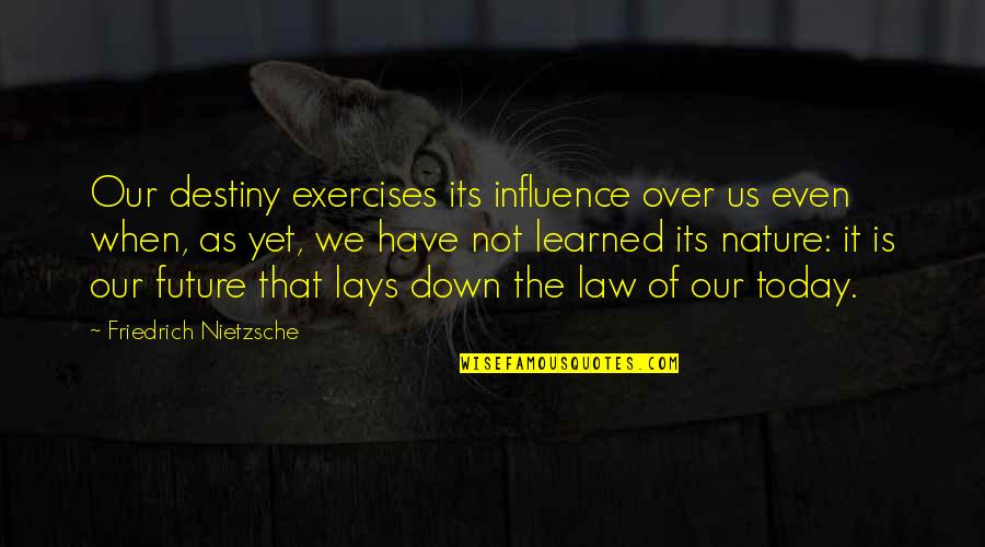 It's Not Over Yet Quotes By Friedrich Nietzsche: Our destiny exercises its influence over us even