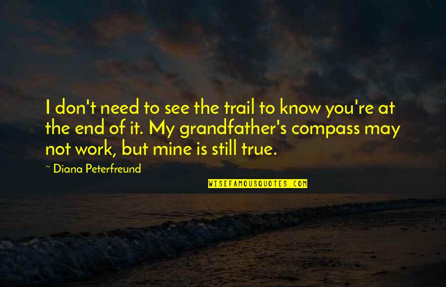 It's Not The End Quotes By Diana Peterfreund: I don't need to see the trail to