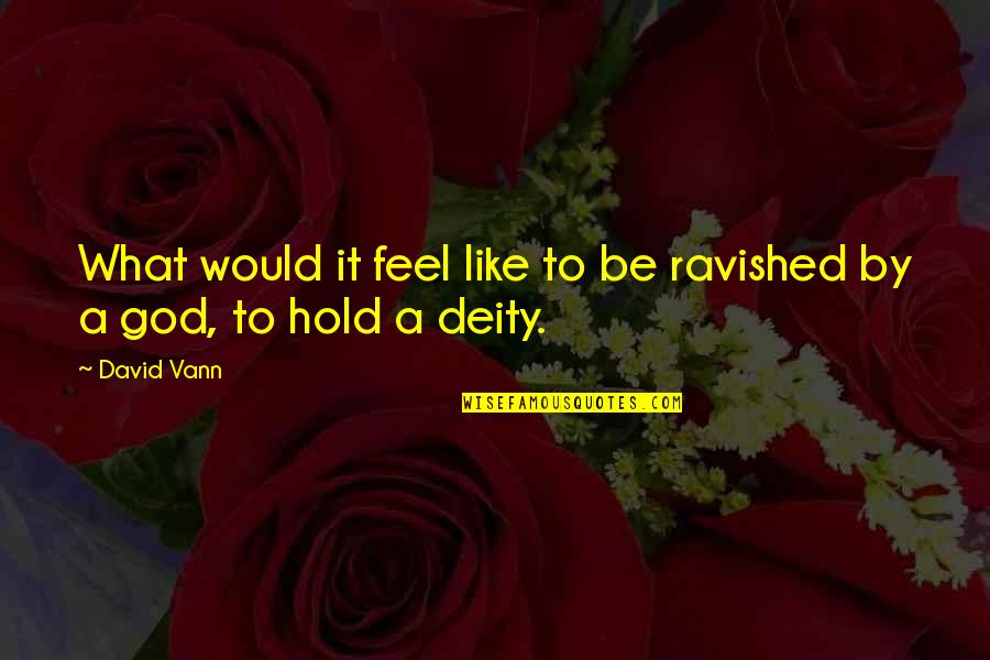 It's Not What I Feel For You Quotes By David Vann: What would it feel like to be ravished