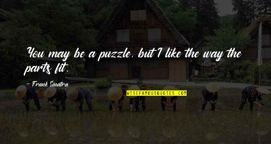 Its Ok Not To Fit In Quotes By Frank Sinatra: You may be a puzzle, but I like