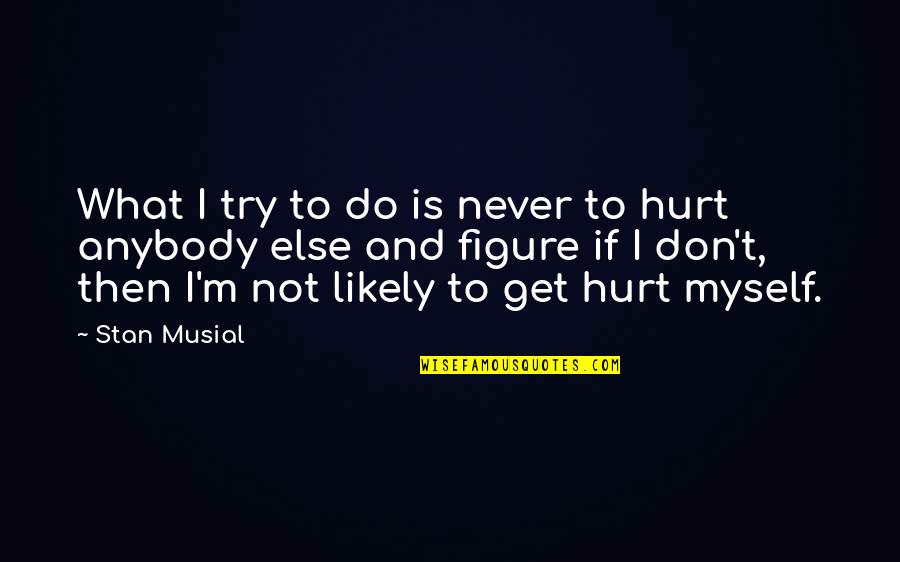 Its Ok To Get Hurt Quotes By Stan Musial: What I try to do is never to