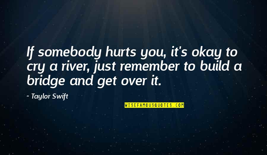 It's Okay Love Quotes By Taylor Swift: If somebody hurts you, it's okay to cry